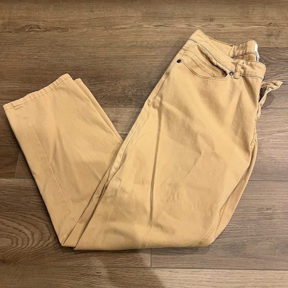 Barbell Apparel Straight Leg Jeans Mens 32/33 X 28 Khaki Stretch Khaki Pants - Picture 2 of 4